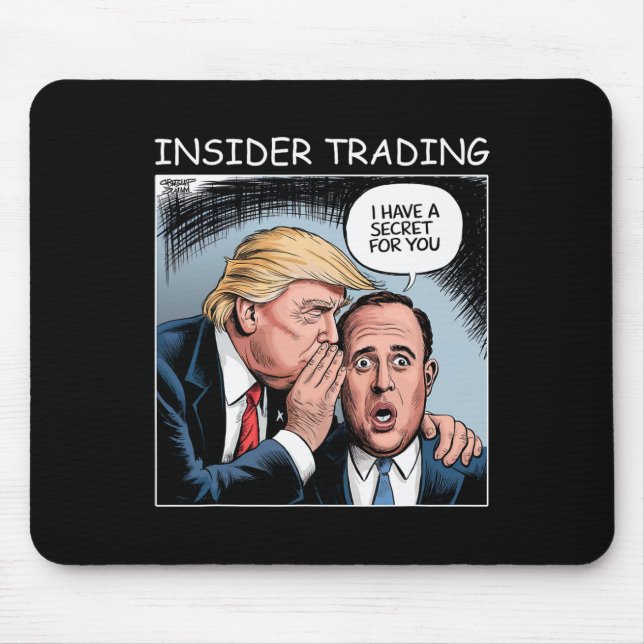Insider Trading Trump - Funny  Mouse Pad (Front)