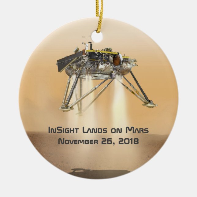 InSight Landing on Mars Ceramic Ornament (Front)