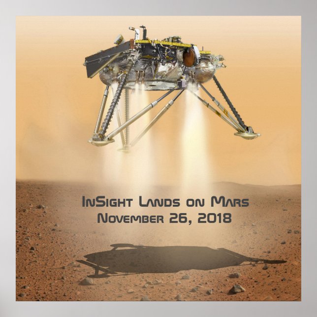 InSight Landing on Mars Poster (Front)