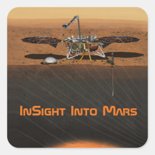 InSight Mars Lander Mission Square Sticker