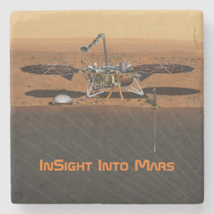 InSight Mars Lander Mission Stone Coaster