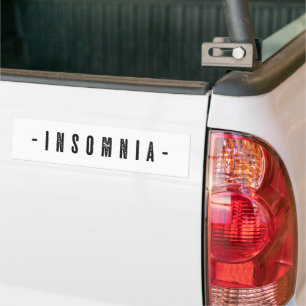 Insomnia design bumper sticker