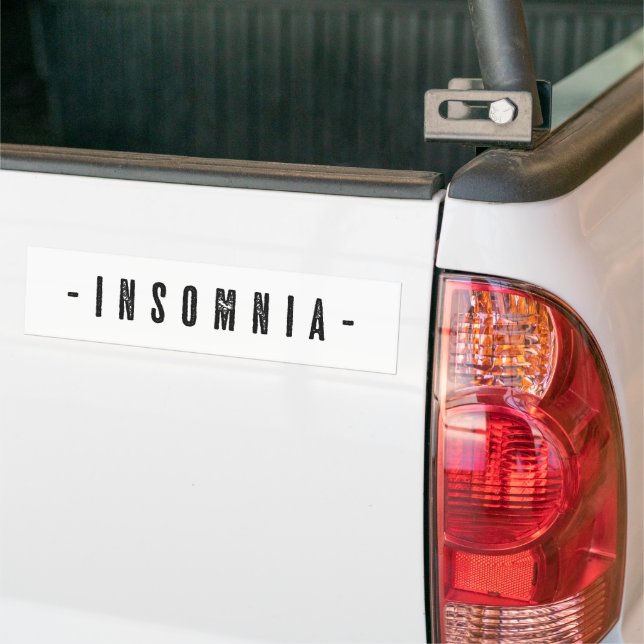 Insomnia design bumper sticker (On Truck)