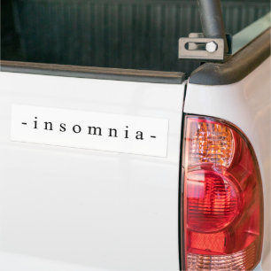 Insomnia design bumper sticker