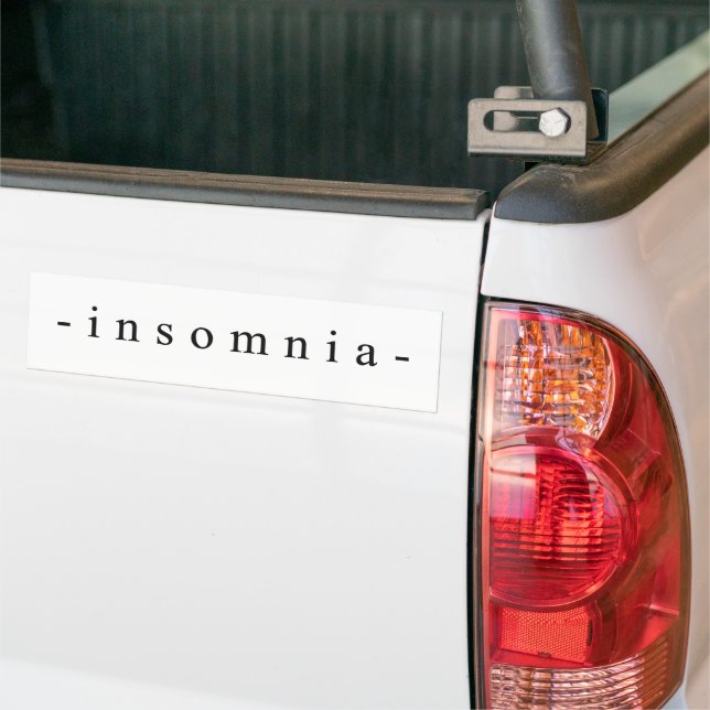 Insomnia design bumper sticker (On Truck)