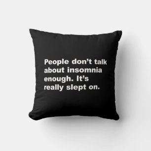 Insomnia Pun Witty Sleep Humour Cushion
