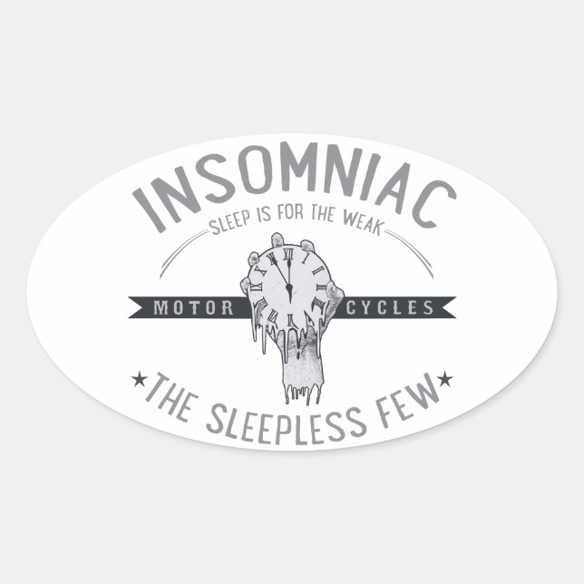 Insomniac Oval Sticker (Front)