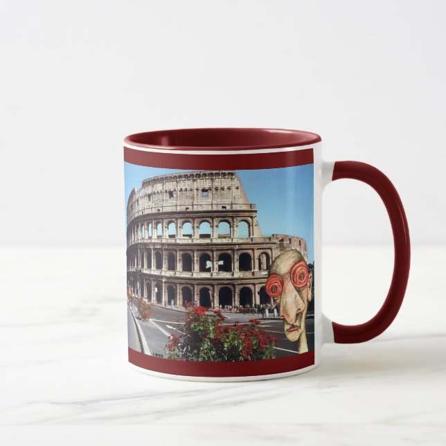 Insomniac Visits Rome Colisseum Mug (Right)
