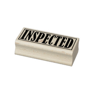Inspected Business Office Framed Simple Word Rubber Stamp