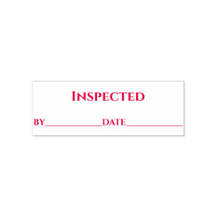 Inspected by Date Self Inking Rubber Stamp