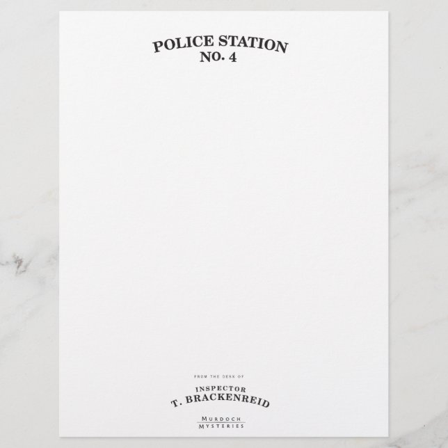Inspector Brackenreid Stationery (Front)