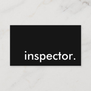 inspector. business card