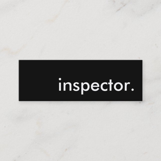 inspector. mini business card (Front)
