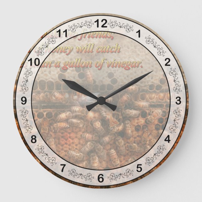 Inspiration - Apiary - Bee's - Sweet success Large Clock (Front)