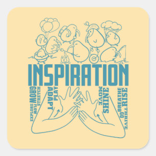 Inspiration - ASL Design Square Sticker