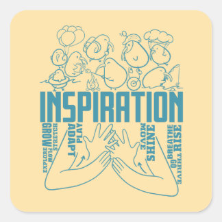 Inspiration - ASL Design Square Sticker