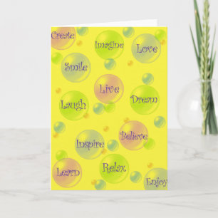 Inspiration Bubbles Card