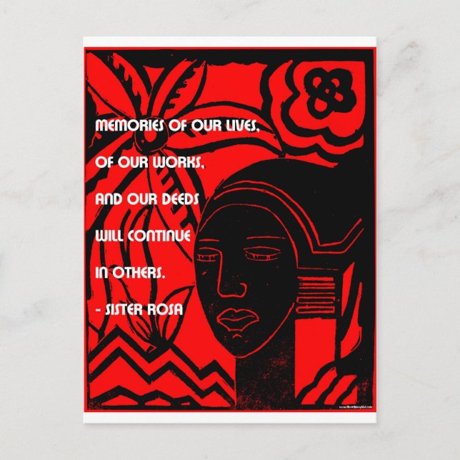 Inspiration from Sister Rosa Postcard (Front)