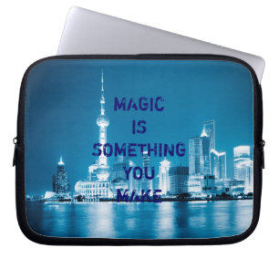 Inspiration hope quote city night background Case- Laptop Sleeve
