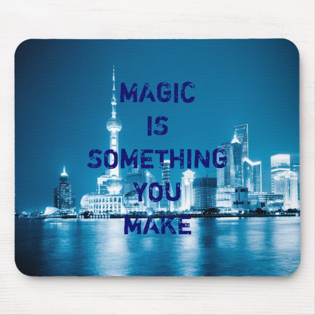 Inspiration hope quote city night background Case- Mouse Pad (Front)