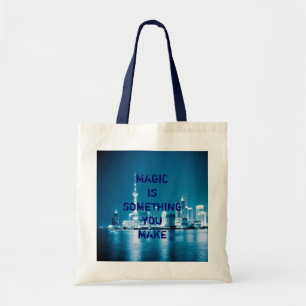 Inspiration hope quote city night background Case- Tote Bag