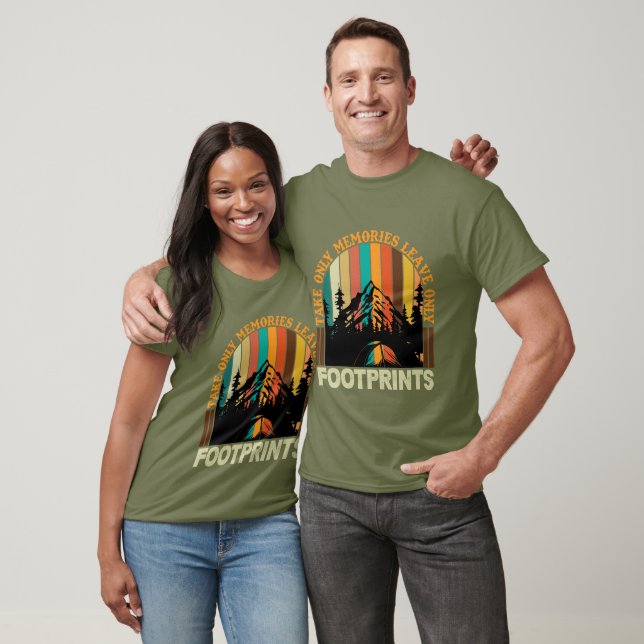 Inspiration memories footprints camping word art T-Shirt (Unisex)