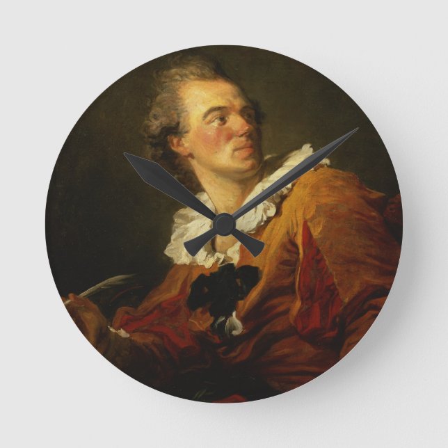 Inspiration (oil on canvas) round clock (Front)