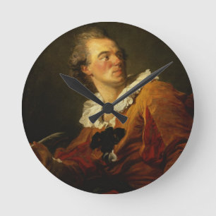 Inspiration (oil on canvas) round clock