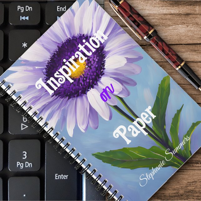 Inspiration on Paper Purple Daisy Blossom Adult Notebook (Creator Uploaded)