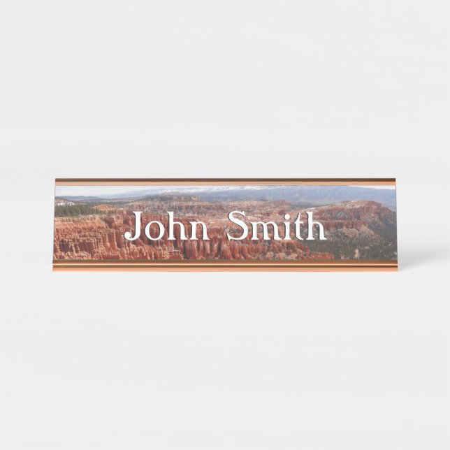 Inspiration Point at Bryce Canyon I Desk Name Plate (Front)