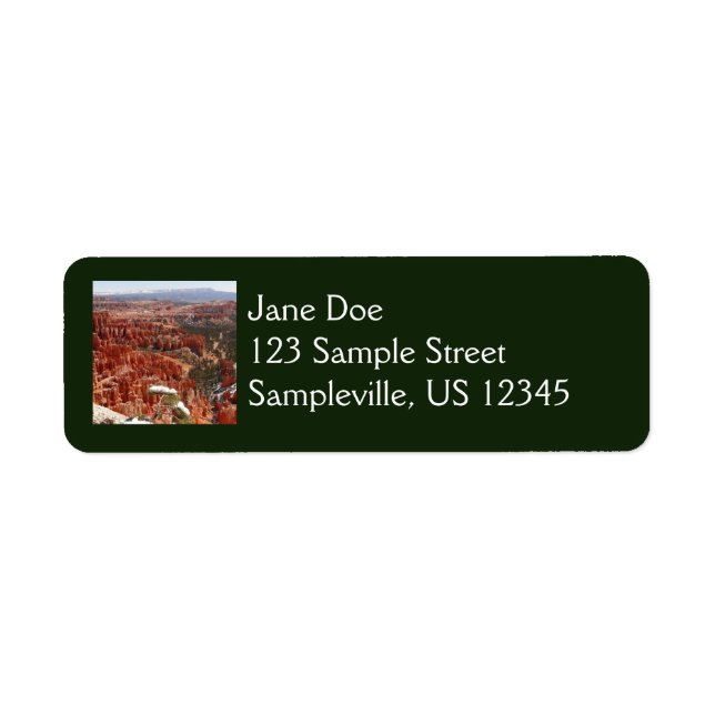 Inspiration Point at Bryce Canyon I Return Address Label (Front)