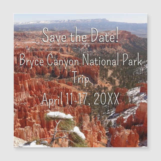 Inspiration Point at Bryce Canyon Save the Date (Front)