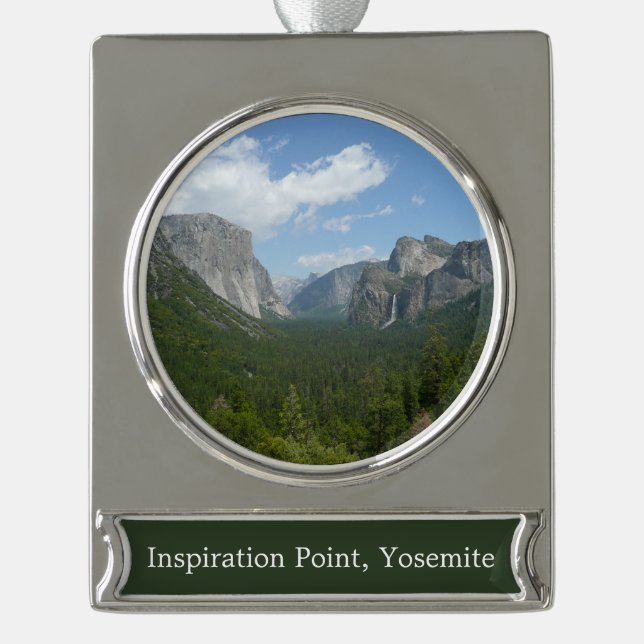 Inspiration Point in Yosemite National Park Silver Plated Banner Ornament (Front)