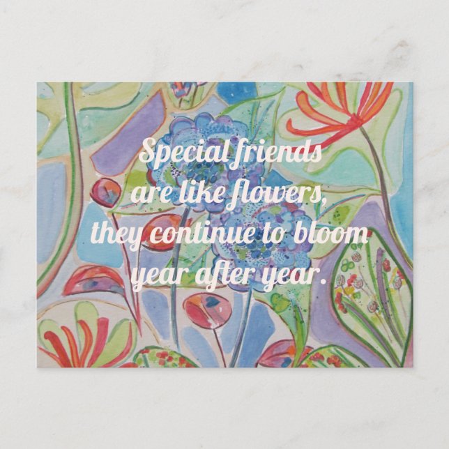 Inspiration Quote Friendship Postcard (Front)