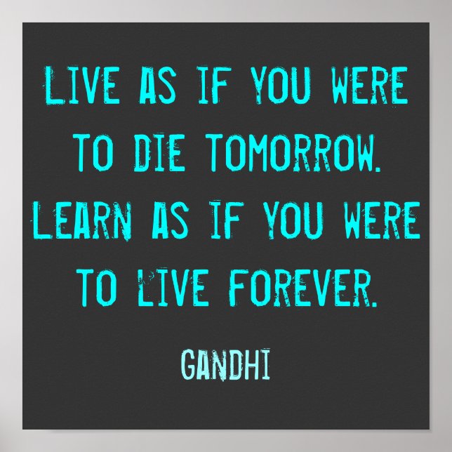 Inspiration Quote Poster Art Print (Front)