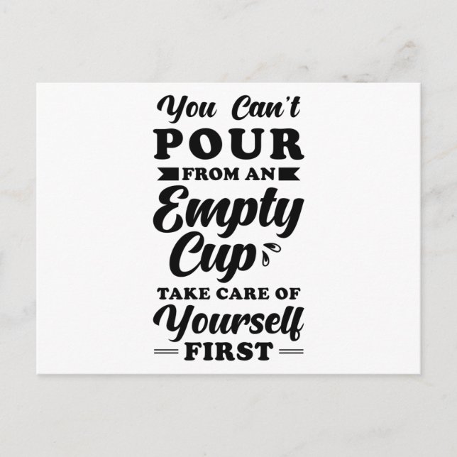 Inspiration Quote Self Care Postcard (Front)