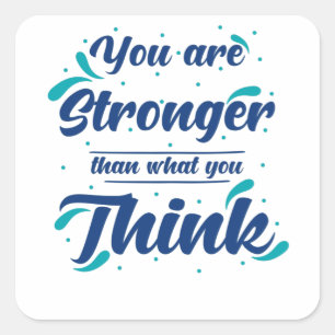 Inspiration Quote Self-value Square Sticker