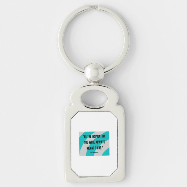 Inspiration Rectangle Metal Keychain (Front)