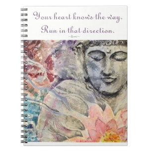 Inspiration Rumi Quote Buddha Art Spiral Notebook