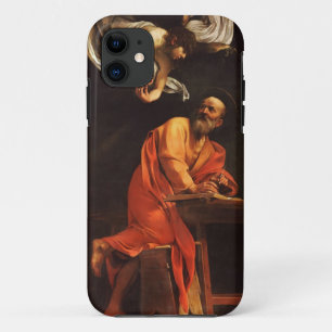Inspiration Saint Matthew Caravaggio painting art iPhone 11 Case