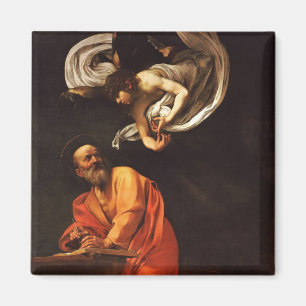 Inspiration Saint Matthew Caravaggio painting art Magnet
