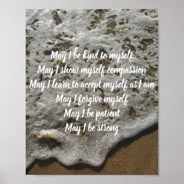 Inspiration Self-Compassion Poster Print Decor (Front)