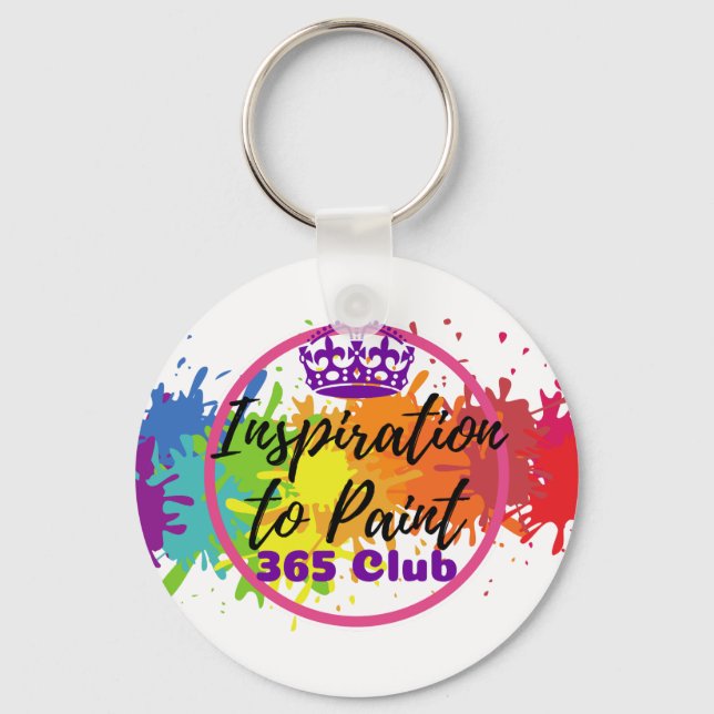 Inspiration to Paint 365 Club Colour Splash Logo Key Ring (Front)