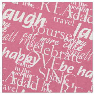 Inspiration words fabric