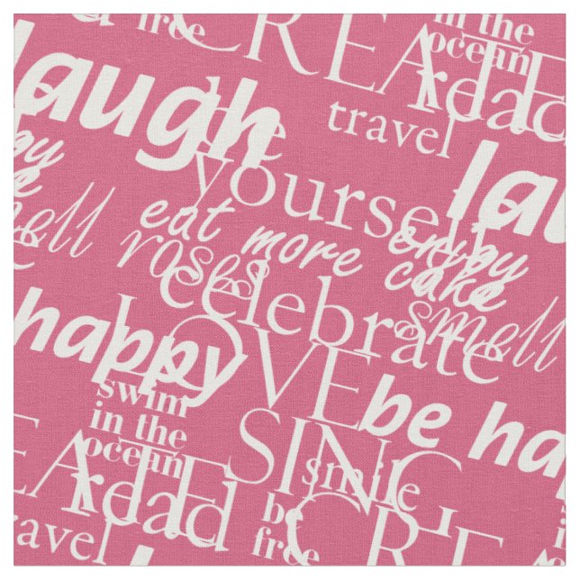 Inspiration words fabric (Close Up)
