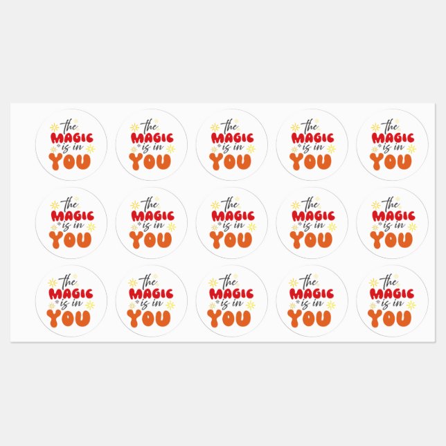 Inspiration Words "the magic is in you" Stickers (Sheet)