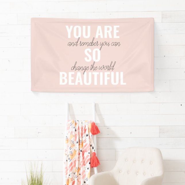Inspiration You Are So Beautiful Positive Quote  Banner (Insitu)