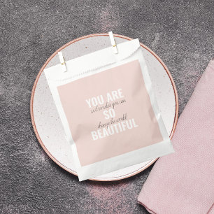 Inspiration You Are So Beautiful Positive Quote  Favour Bag