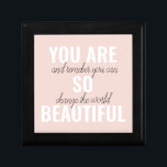 Inspiration You Are So Beautiful Positive Quote  Gift Box<br><div class="desc">Inspiration You Are So Beautiful Positive Quote</div>