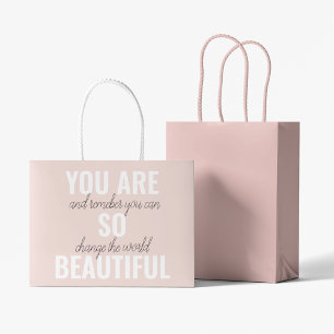 Inspiration You Are So Beautiful Positive Quote Large Gift Bag